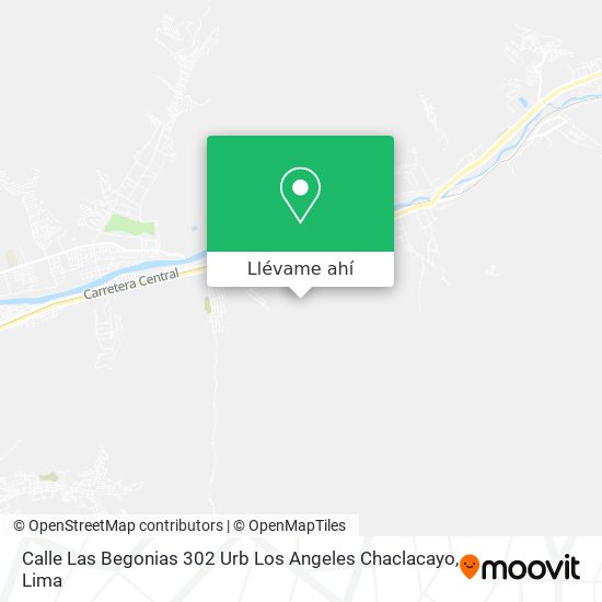 Mapa de Calle Las Begonias 302  Urb  Los Angeles Chaclacayo