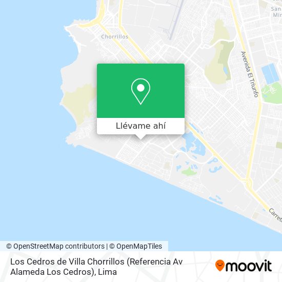 Mapa de Los Cedros de Villa  Chorrillos (Referencia  Av  Alameda Los Cedros)