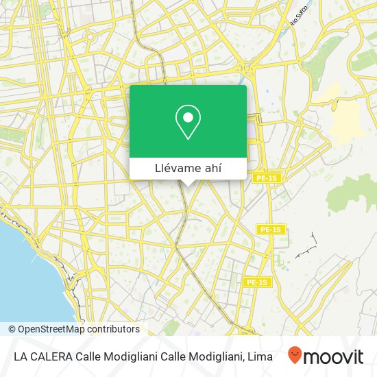 Mapa de LA CALERA  Calle Modigliani Calle Modigliani