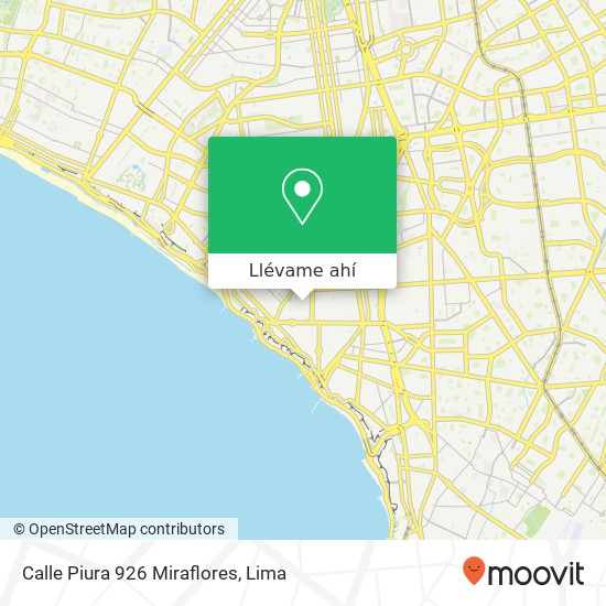 Mapa de Calle Piura 926 Miraflores