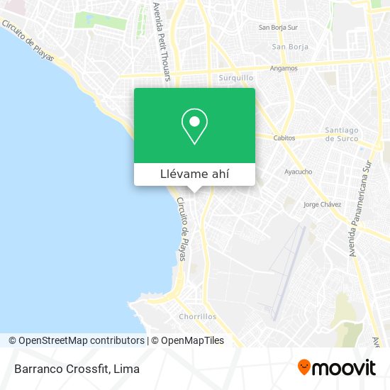 Mapa de Barranco Crossfit