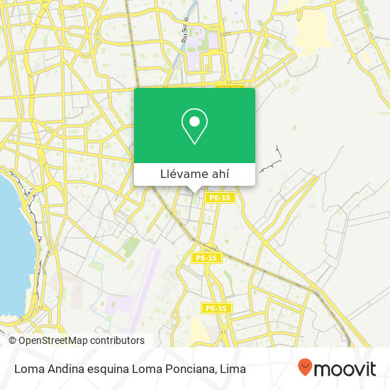 Mapa de Loma Andina esquina Loma Ponciana