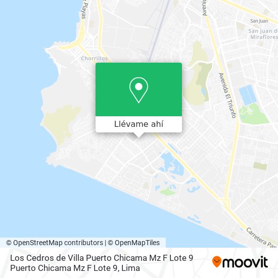 Mapa de Los Cedros de Villa  Puerto Chicama Mz F Lote 9 Puerto Chicama Mz F Lote 9