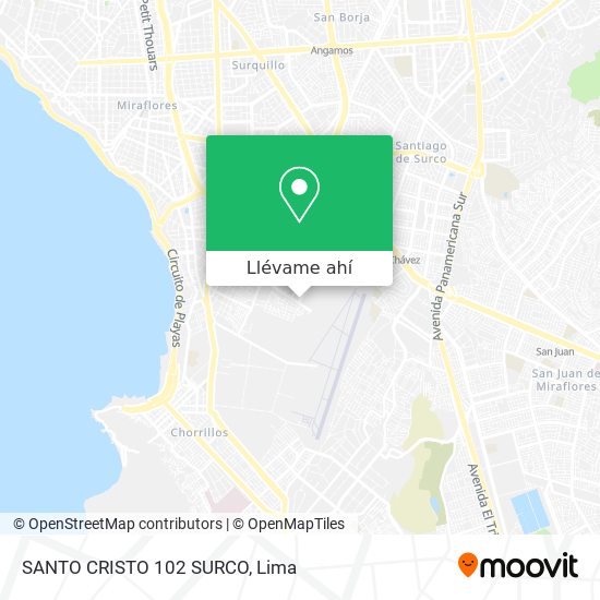 Mapa de SANTO CRISTO 102 SURCO