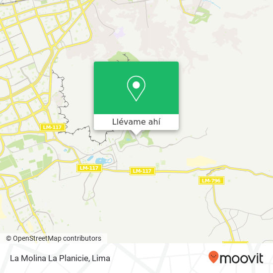 Mapa de La Molina   La Planicie