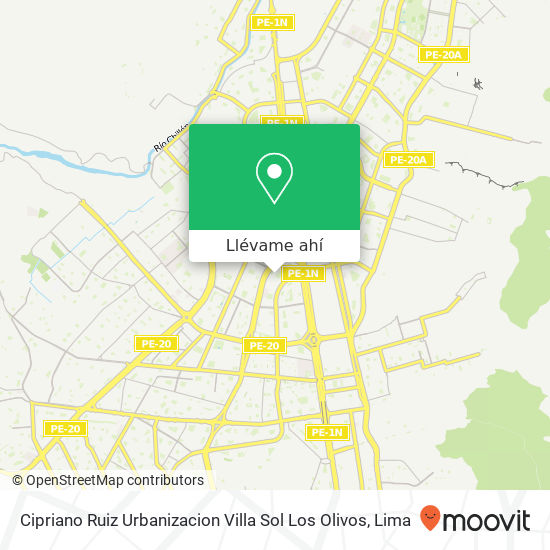 Mapa de Cipriano Ruiz  Urbanizacion Villa Sol  Los Olivos