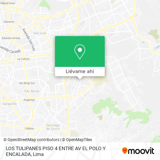 Mapa de LOS TULIPANES   PISO 4  ENTRE AV  EL POLO Y ENCALADA