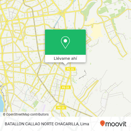 Mapa de BATALLON CALLAO NORTE  CHACARILLA