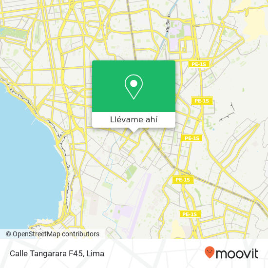 Mapa de Calle Tangarara F45