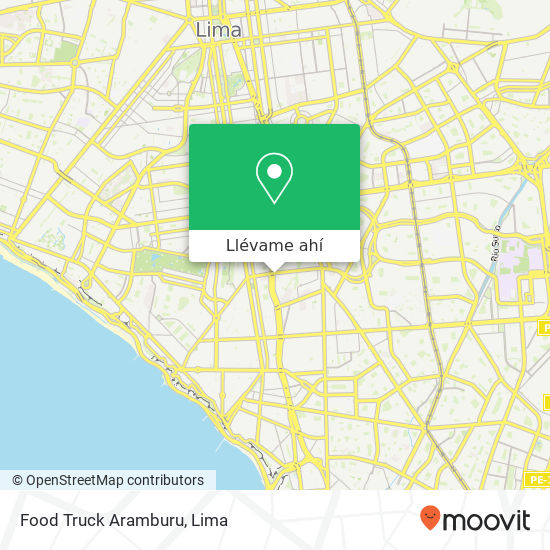 Mapa de Food Truck Aramburu