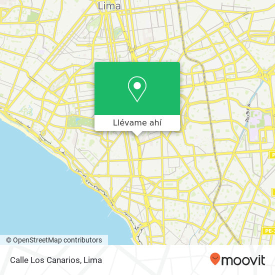 Mapa de Calle Los Canarios