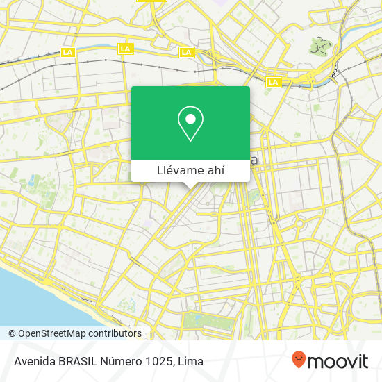 Mapa de Avenida BRASIL Número 1025