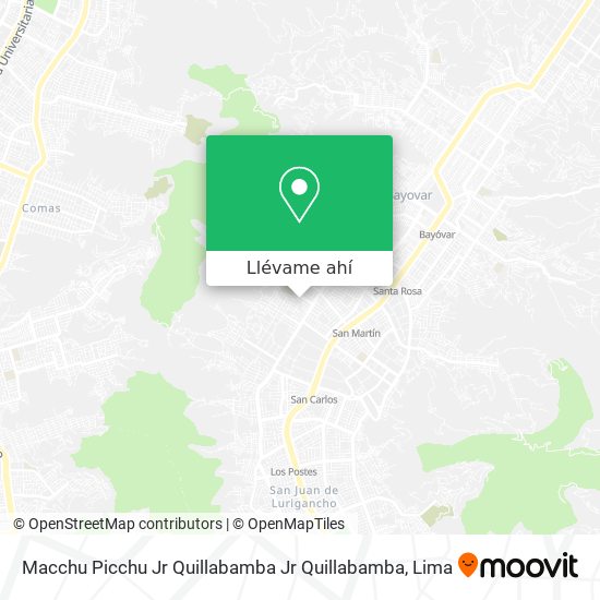Mapa de Macchu Picchu  Jr  Quillabamba Jr  Quillabamba