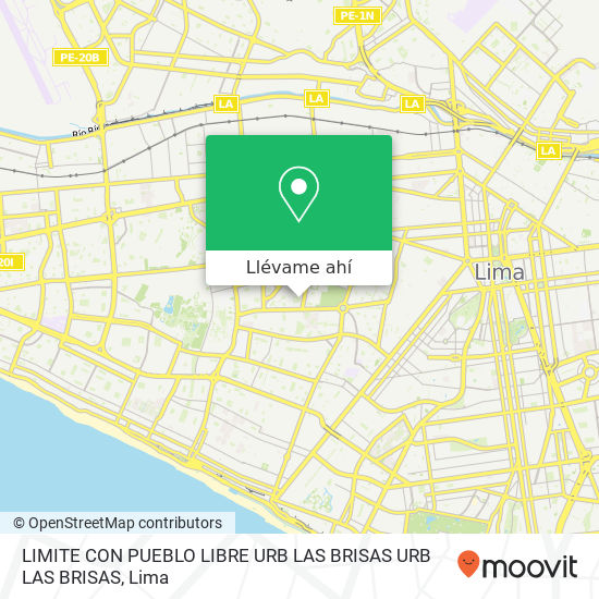 Mapa de LIMITE CON PUEBLO LIBRE   URB  LAS BRISAS  URB  LAS BRISAS