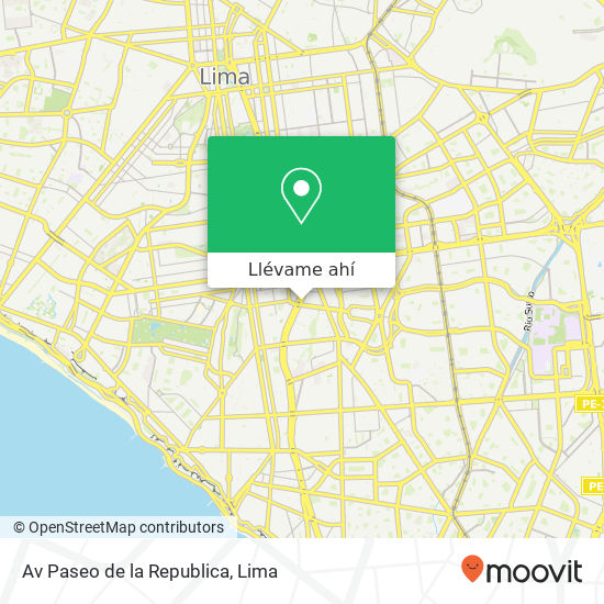 Mapa de Av  Paseo de la Republica