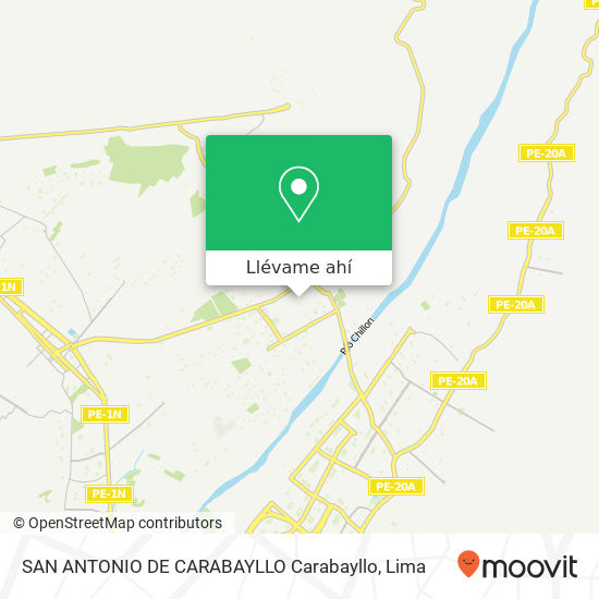 Mapa de SAN ANTONIO DE CARABAYLLO  Carabayllo