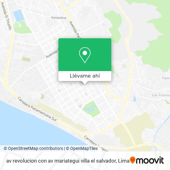 Mapa de av  revolucion con av  mariategui villa el salvador