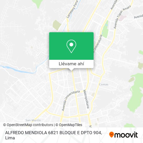 Mapa de ALFREDO MENDIOLA 6821 BLOQUE E DPTO 904