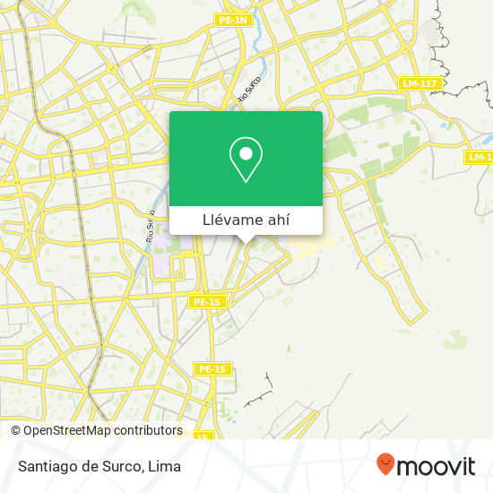 Mapa de Santiago de Surco