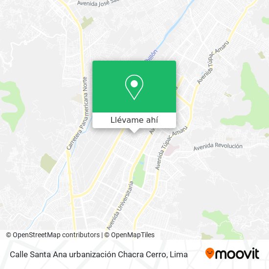 Mapa de Calle Santa Ana  urbanización Chacra Cerro