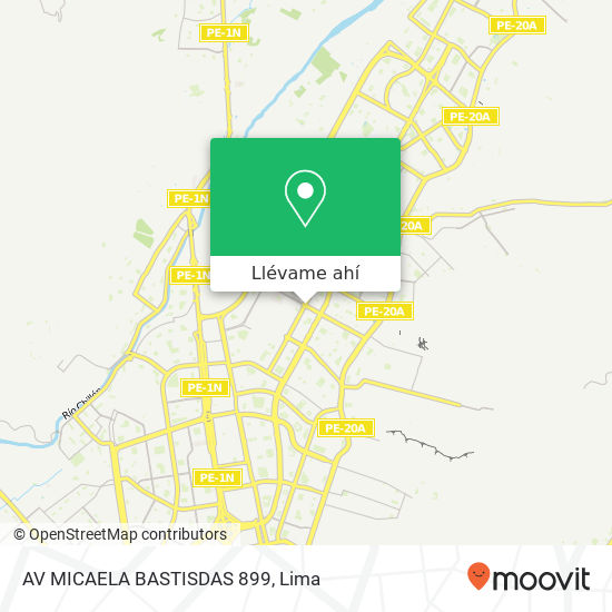 Mapa de AV  MICAELA BASTISDAS 899