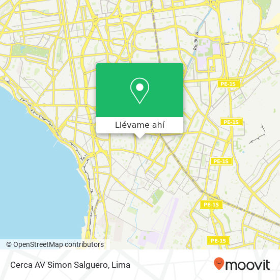 Mapa de Cerca AV  Simon Salguero