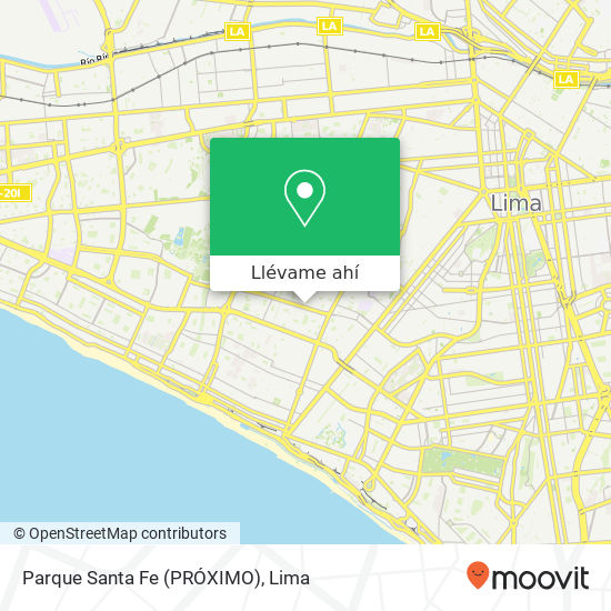 Mapa de Parque Santa Fe (PRÓXIMO)