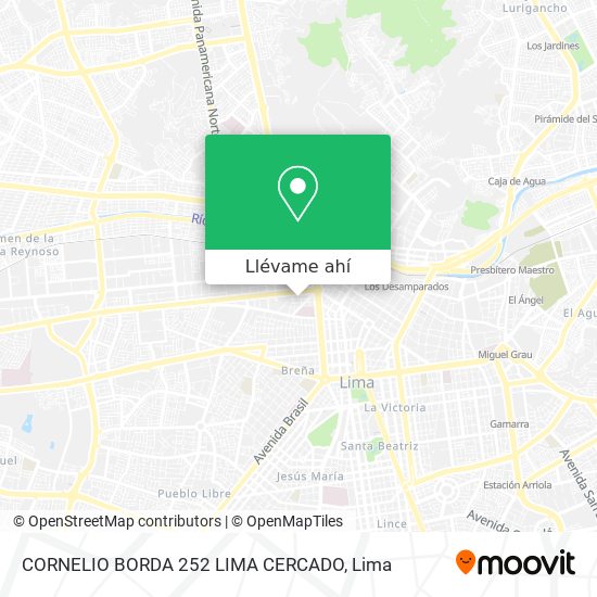 Mapa de CORNELIO BORDA 252  LIMA CERCADO