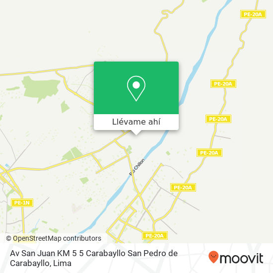 Mapa de Av  San Juan KM 5 5   Carabayllo   San Pedro de Carabayllo