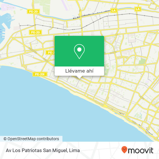 Mapa de Av  Los Patriotas San Miguel