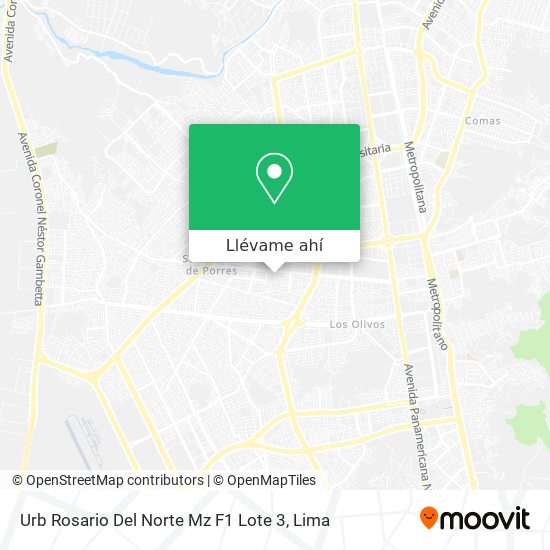 Mapa de Urb  Rosario Del Norte Mz F1 Lote 3