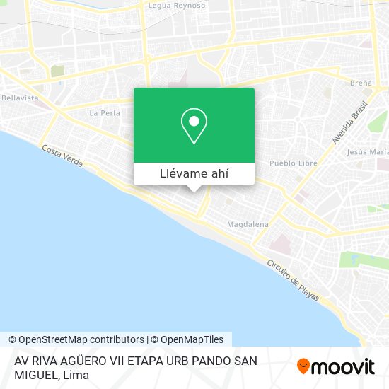 Mapa de AV  RIVA AGÜERO  VII ETAPA URB  PANDO SAN MIGUEL