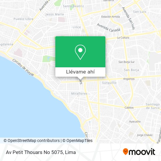 Mapa de Av  Petit Thouars No  5075