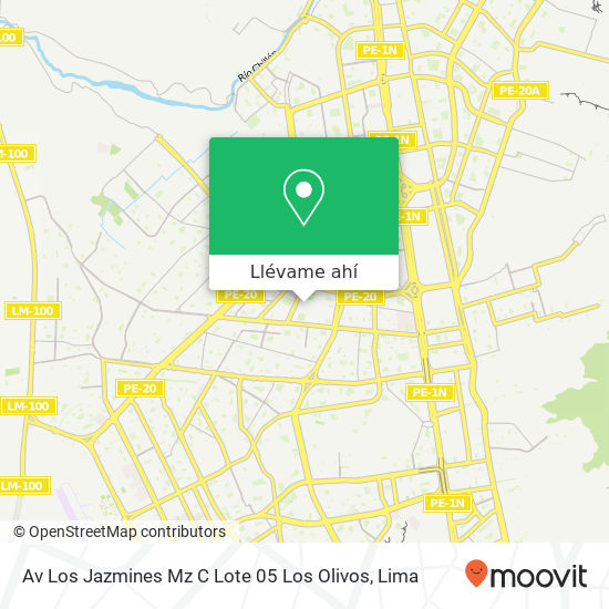Mapa de Av  Los Jazmines Mz  C  Lote 05   Los Olivos