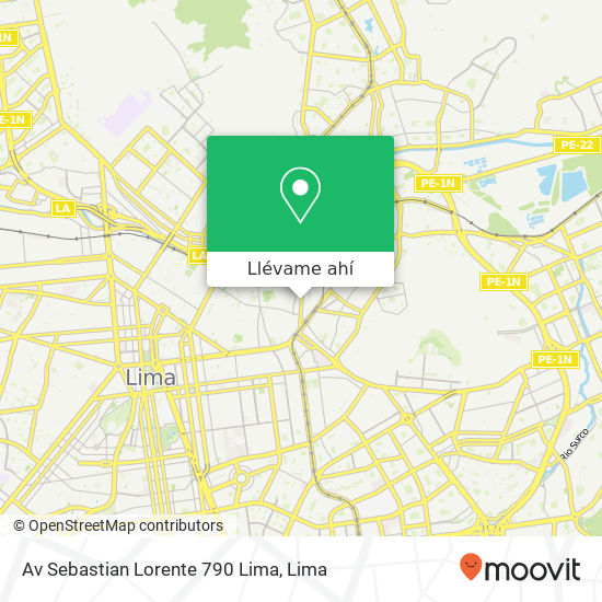 Mapa de Av  Sebastian Lorente 790  Lima