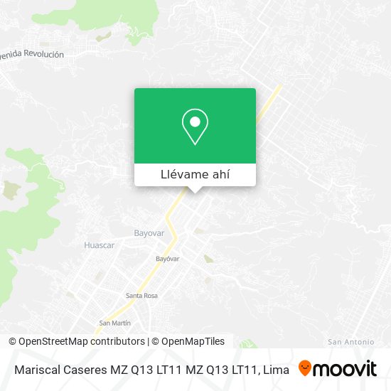 Mapa de Mariscal Caseres  MZ Q13 LT11 MZ Q13 LT11