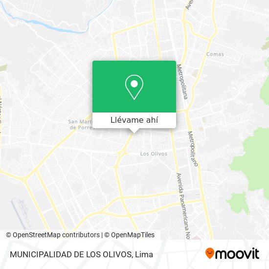 Mapa de MUNICIPALIDAD DE LOS OLIVOS