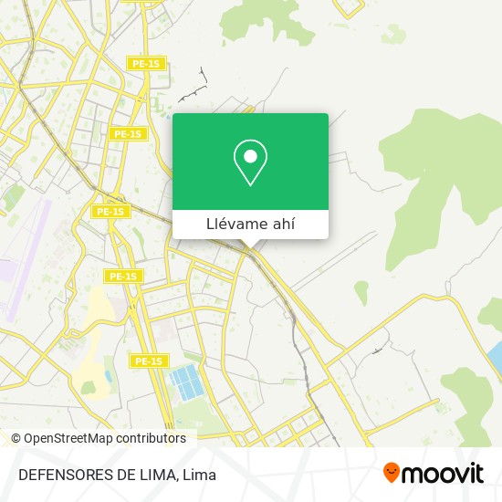 Mapa de DEFENSORES DE LIMA