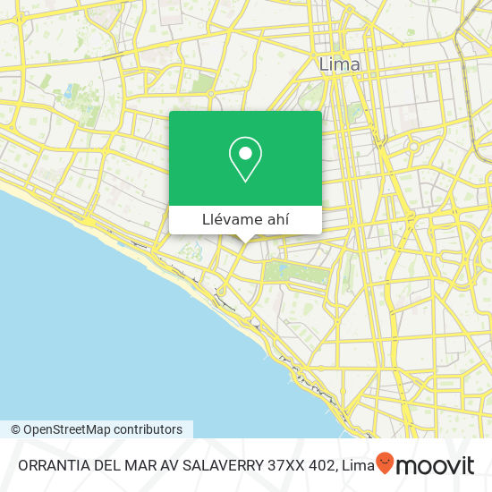 Mapa de ORRANTIA DEL MAR   AV  SALAVERRY  37XX  402