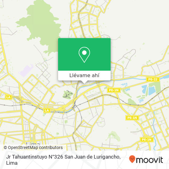 Mapa de Jr  Tahuantinstuyo N°326  San Juan de Lurigancho