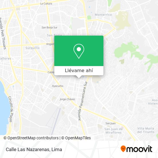 Mapa de Calle Las Nazarenas