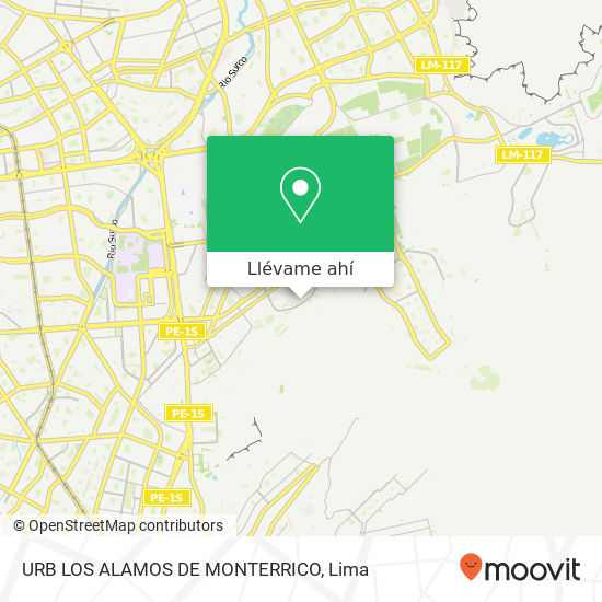 Mapa de URB  LOS ALAMOS DE MONTERRICO