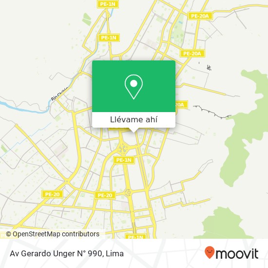 Mapa de Av  Gerardo Unger N° 990