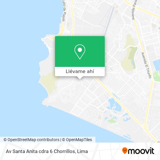 Mapa de Av  Santa Anita cdra 6   Chorrillos