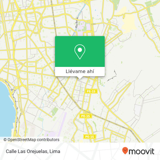 Mapa de Calle Las Orejuelas