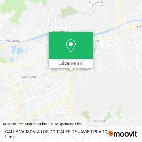 Mapa de CALLE VARSOVIA  LOS PORTALES DE JAVIER PRADO