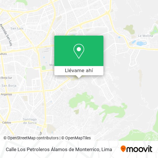 Mapa de Calle Los Petroleros Álamos de Monterrico