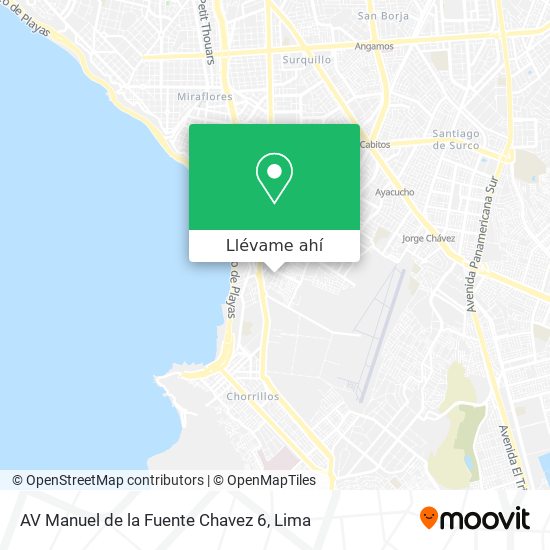 Mapa de AV  Manuel de la Fuente Chavez 6
