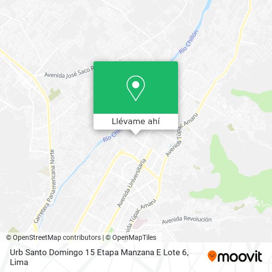 Mapa de Urb  Santo Domingo 15 Etapa   Manzana E Lote 6