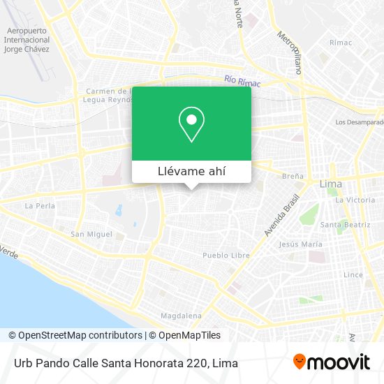 Mapa de Urb  Pando Calle Santa Honorata 220